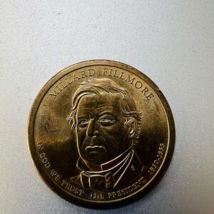 Millard Fillmore Gold-Toned Coin